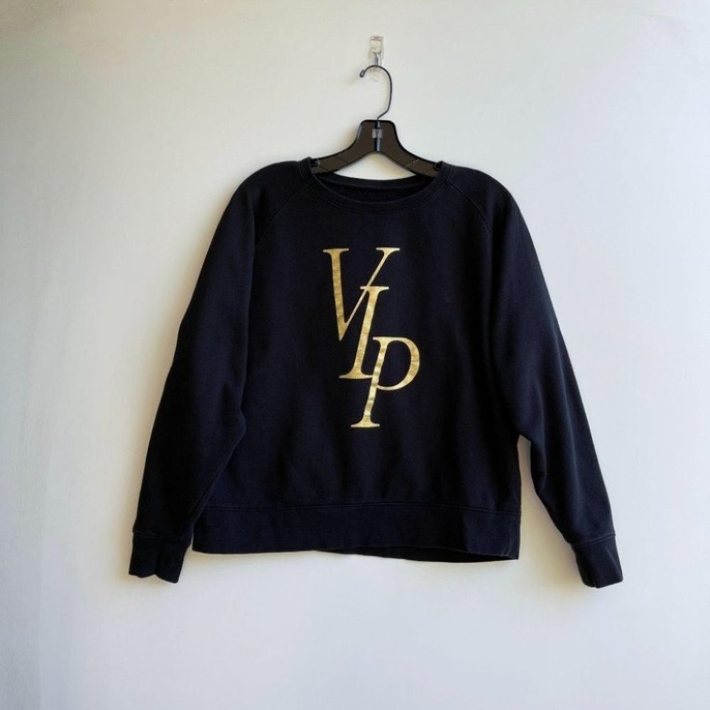 Vintage VIP Black & Gold Logo Crewneck Sweatshirt